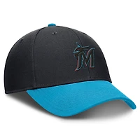 Men's Nike Black/Blue Miami Marlins Dri-FIT Club Adjustable Hat