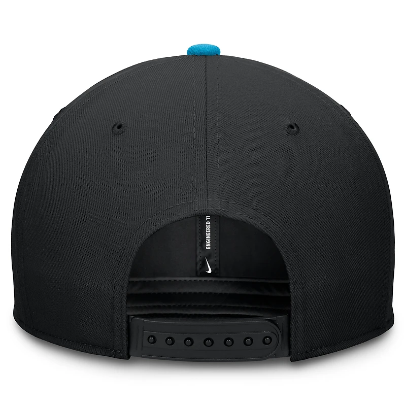 Men's Nike Black/Blue Miami Marlins Pro Dri-FIT Snapback Hat