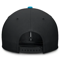 Men's Nike Black/Blue Miami Marlins Pro Dri-FIT Snapback Hat