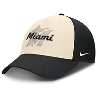 Men's Nike Black/Natural Miami Marlins Statement Club Performance Adjustable Hat