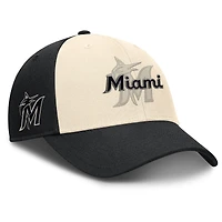 Men's Nike Black/Natural Miami Marlins Statement Club Performance Adjustable Hat