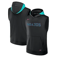 Men's Nike Black Miami Marlins 2025 City Connect Authentic Collection Dri-FIT Sleeveless Hoodie