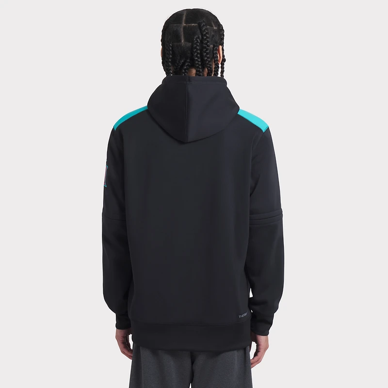 Men's Nike Black Miami Marlins 2025 City Connect Authentic Collection Therma Pullover Hoodie