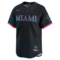 Maillot Nike City Connect 2025 noir pour homme des Miami Marlins