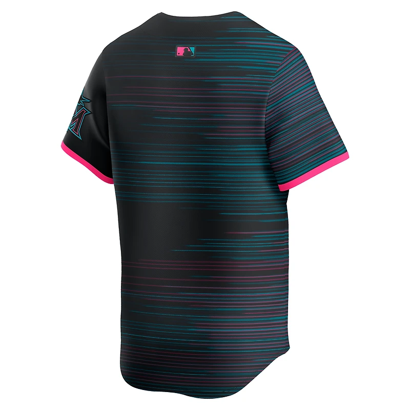 Maillot Nike City Connect 2025 noir pour homme des Miami Marlins