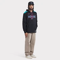 Casquette ajustable Nike City Connect Performance 2025 noire des Miami Marlins pour homme