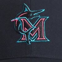 Casquette ajustable Nike City Connect Performance 2025 noire des Miami Marlins pour homme