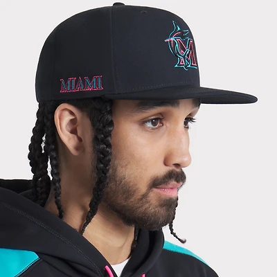 Men's Nike Black Miami Marlins 2025 City Connect Performance Adjustable Hat