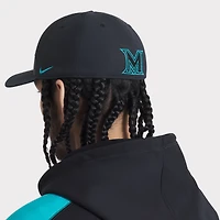 Casquette Nike noire Miami Marlins 2025 City Connect Performance Swoosh Flex pour homme