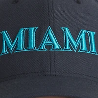 Casquette Nike noire Miami Marlins 2025 City Connect Performance Swoosh Flex pour homme