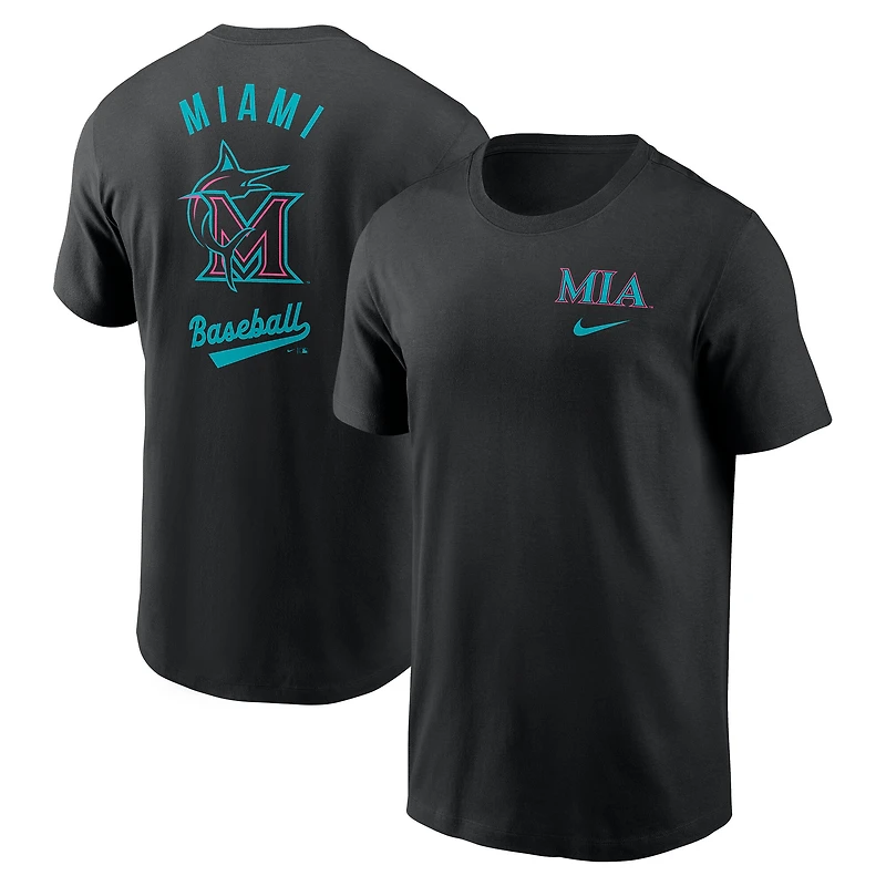 T-shirt Nike City Connect noir pour homme des Miami Marlins 2025