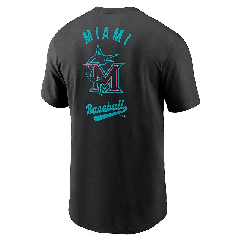 T-shirt Nike City Connect noir pour homme des Miami Marlins 2025