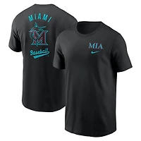 T-shirt Nike City Connect noir pour homme des Miami Marlins 2025