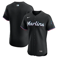 Men's Nike Black Miami Marlins Alternate Elite Jersey