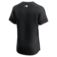 Men's Nike Black Miami Marlins Alternate Elite Jersey