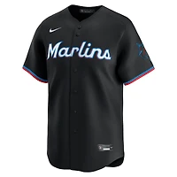 Men's Nike Black Miami Marlins Alternate Limited Jersey