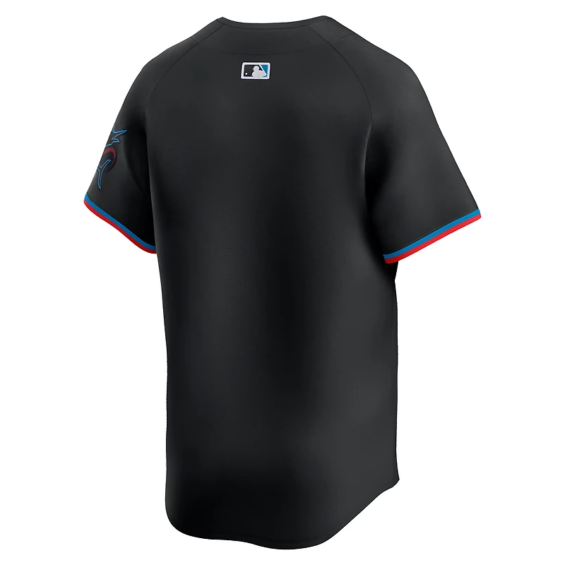 Men's Nike Black Miami Marlins Alternate Limited Jersey