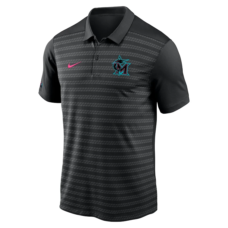 Polo Nike noir authentique Miami Marlins City Connect Victory Dri-FIT pour homme