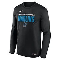 Men's Nike Black Miami Marlins Authentic Collection Legend Dri-FIT Long Sleeve T-Shirt