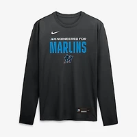 Men's Nike Black Miami Marlins Authentic Collection Legend Dri-FIT Long Sleeve T-Shirt