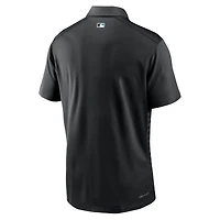 Polo Nike Victory Dri-FIT noir pour homme des Miami Marlins Authentic Collection