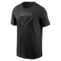 Men's Nike Black Miami Marlins Camo T-Shirt
