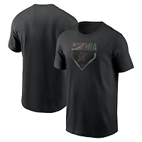 T-shirt camouflage Nike Miami Marlins noir pour homme