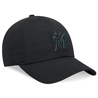 Men's Nike Black Miami Marlins Club Adjustable Hat