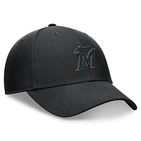Men's Nike Black Miami Marlins Club Performance Adjustable Hat