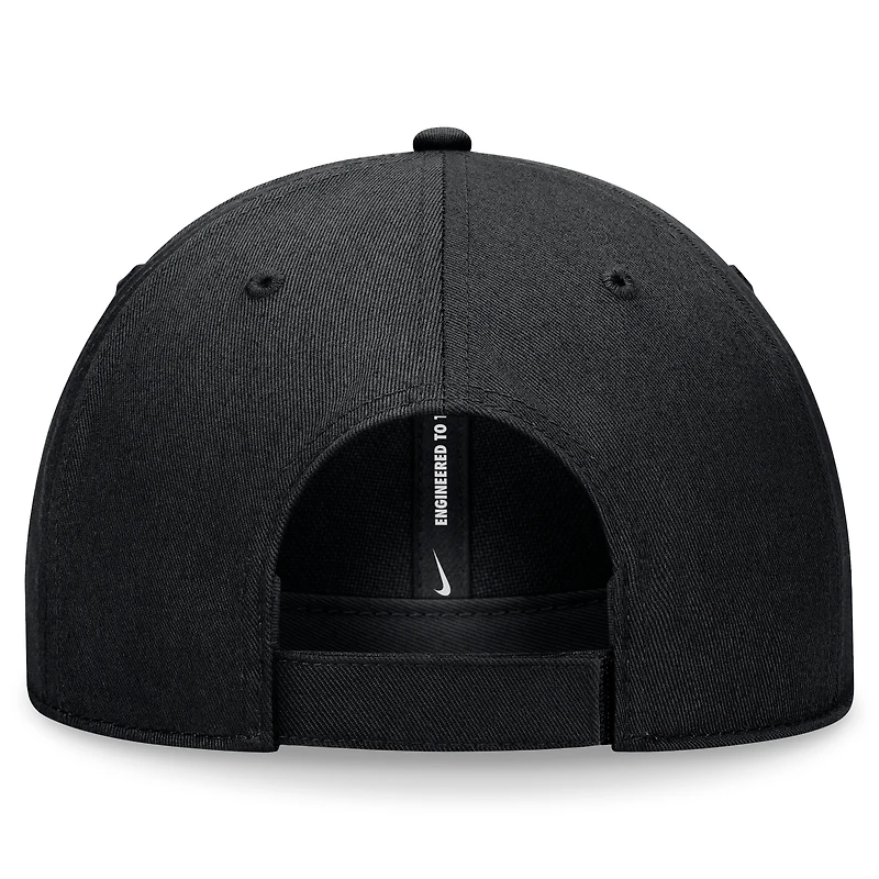 Men's Nike Black Miami Marlins Club Performance Adjustable Hat