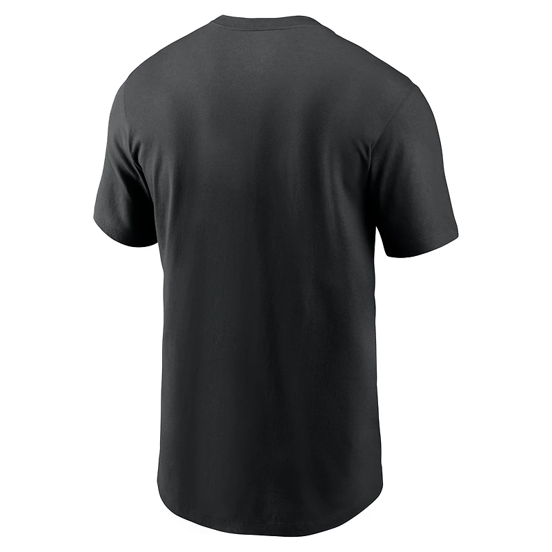 Men's Nike Black Miami Marlins Fashion Graphic Swoosh T-Shirt