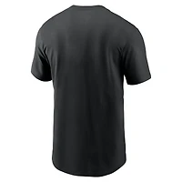 Men's Nike Black Miami Marlins Fashion Graphic Swoosh T-Shirt