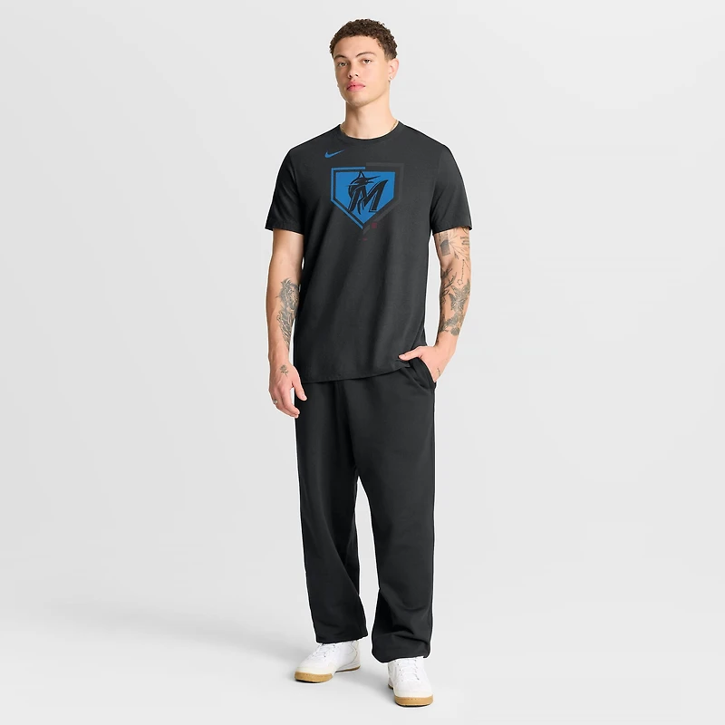 T-shirt Nike Icon Miami Marlins noir pour homme