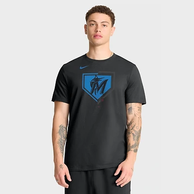 T-shirt Nike Icon Miami Marlins noir pour homme