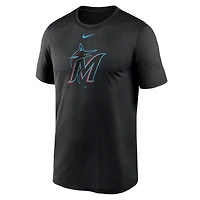 T-shirt Miami Marlins New Legend Logo Nike pour homme noir