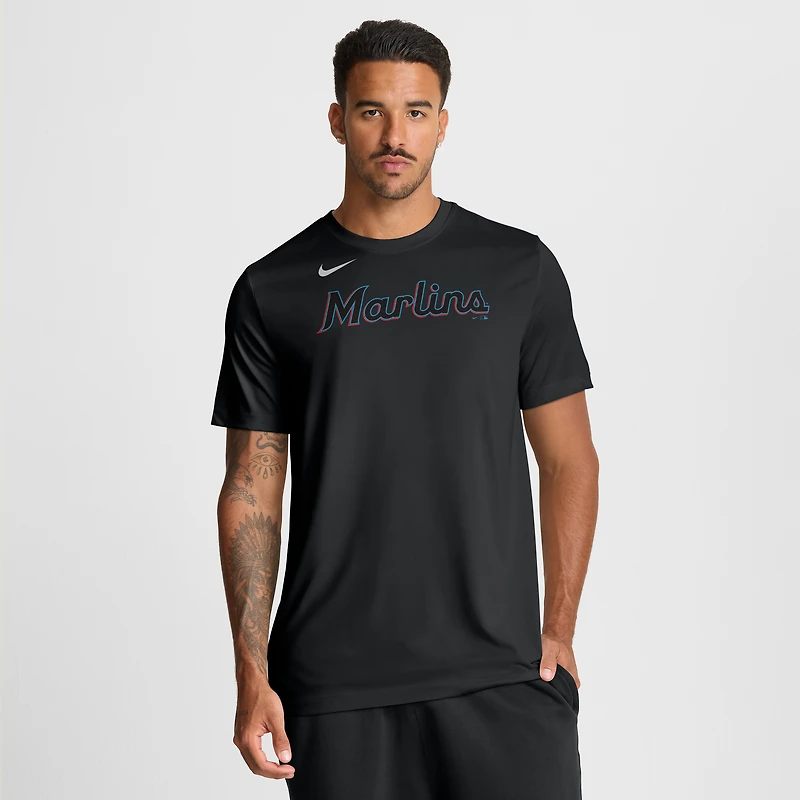 Men's Nike Miami Marlins New Legend Wordmark Dri-FIT T-Shirt