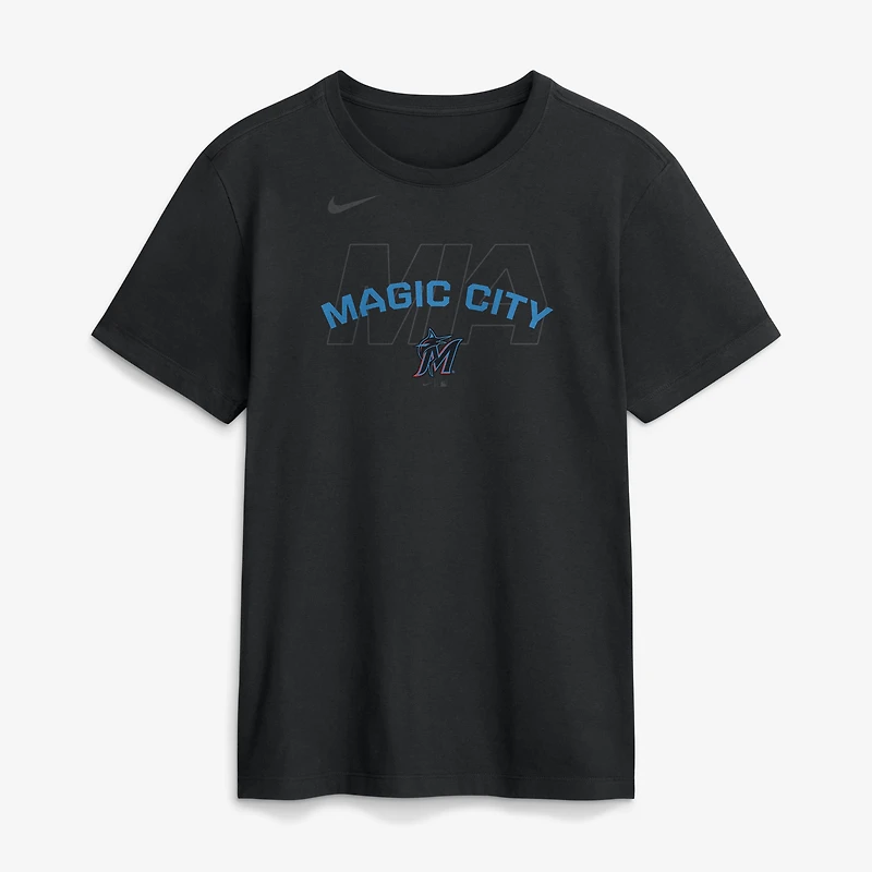 T-shirt Nike noir Miami Marlins Primetime Fashion pour homme
