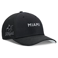 Men's Nike  Black Miami Marlins Rise Performance Adjustable Hat