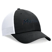 Men's Nike Black Miami Marlins Wordmark Adjustable Trucker Hat