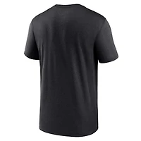 T-shirt grand et haut Nike Miami Marlins Wordmark Legend Performance pour homme noir