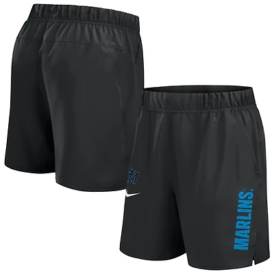 Short tissé Nike Victory Dri-FIT noir pour homme des Miami Marlins