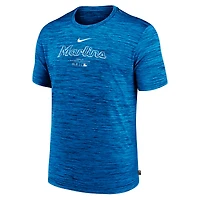 T-shirt Nike bleu Miami Marlins Authentic Collection Velocity Performance pour homme