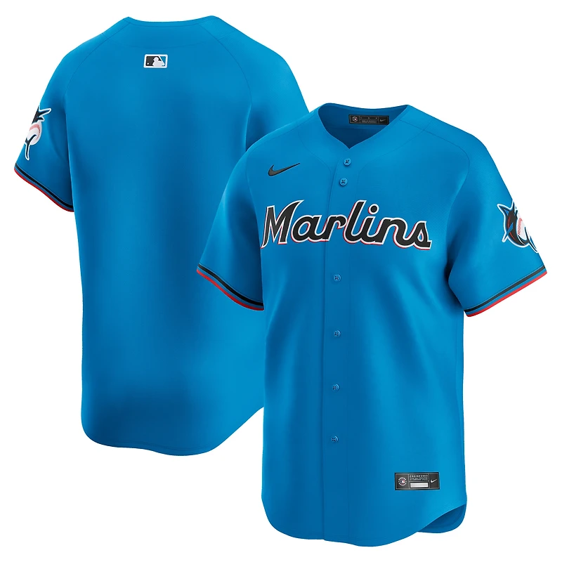 Maillot Nike bleu Miami Marlins pour homme, édition limitée