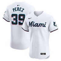 Men's Nike Eury Perez White Miami Marlins Home Elite Player Jersey