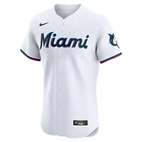 Men's Nike Eury Perez White Miami Marlins Home Elite Player Jersey