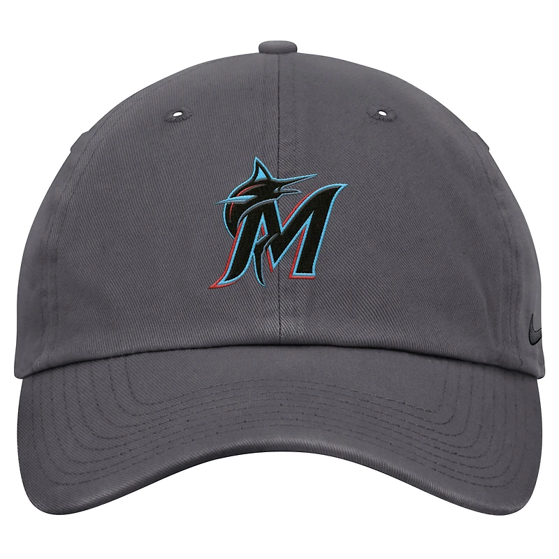 Casquette ajustable Nike Miami Marlins Club pour homme, gris