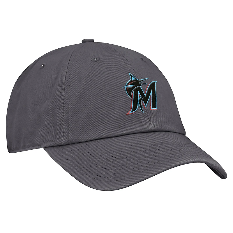 Men's Nike Gray Miami Marlins Club Adjustable Hat