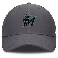 Men's Nike  Gray Miami Marlins Club Performance Adjustable Hat