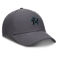Casquette ajustable Nike Miami Marlins Club Performance pour homme, gris