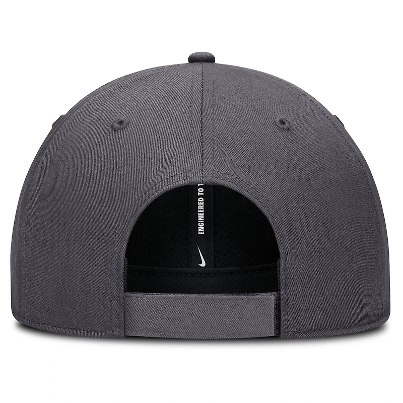 Men's Nike Gray Miami Marlins Club Performance Adjustable Hat